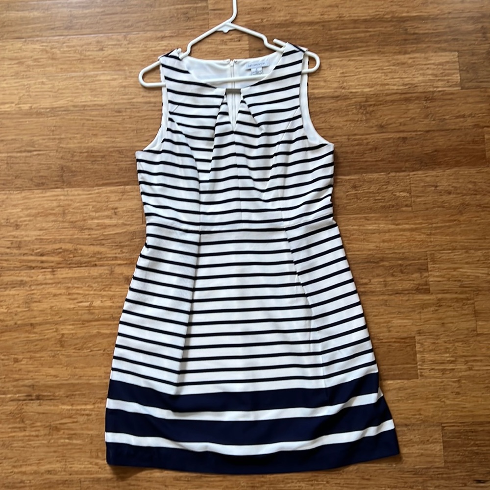 Liz Claiborne blue and white striped dress. Size 12